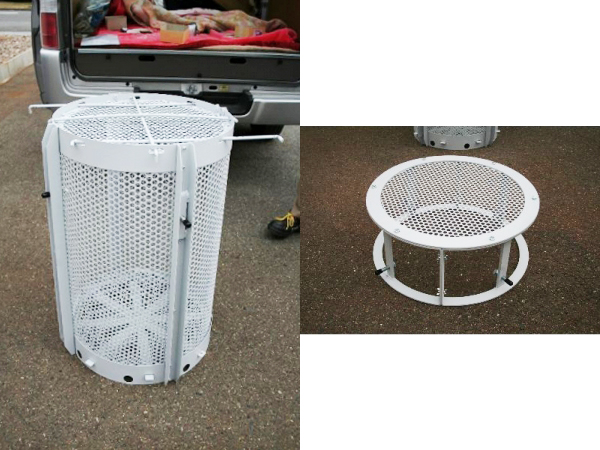 ドラム缶充填固化用カゴ・蓋